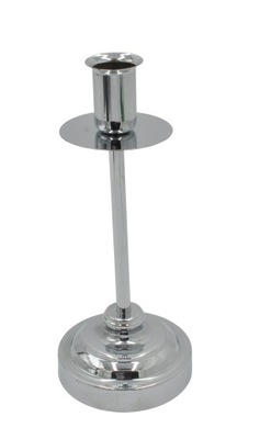 Świecznik Lampion Metalowy Srebrny 27 cm