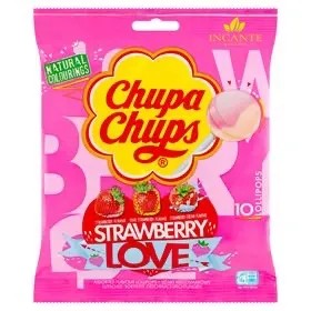 Chupa Chups strawberry LOVE LIZAKI z DE