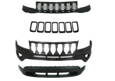 Jeep compass 11- бампер + решётка радиатора решётка + спойлер фото №1