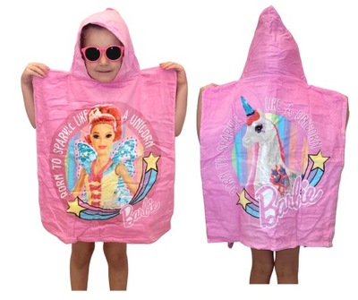 BARBIE Ponczo RĘCZNIK 100% bawełna PONCHO