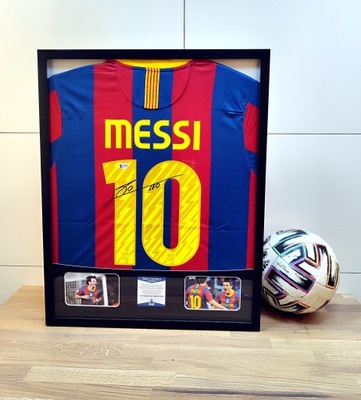 Leo Messi, FC Barcelona - koszulka z autografem w ramie od 1zł! (zag)