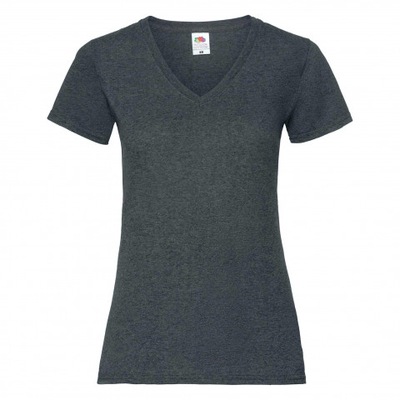 Koszulka damska Vneck FruitLoom DarkGreyXL