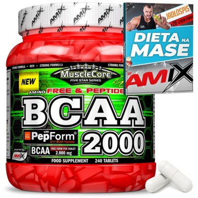 ODŻYWKA BCAA NAJMOCNIEJSZE Tabletki 2000mg Amino