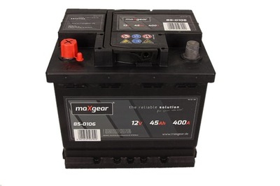 MAXGEAR BATERÍA 12V 45AH/400A L+ 207X175X190 DL./SZER./WYS.  