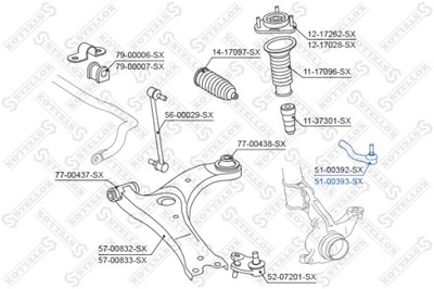 TERMINAL BARRA KIEROWNICZEGO TOYOTA AURIS ALL 07-  