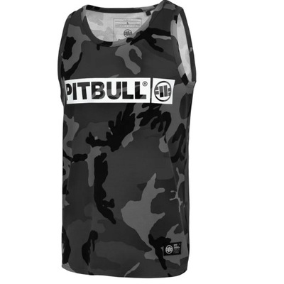 PIT BULL TANK TOP SLIM FIT HILLTOP CAMO BLACK XXL