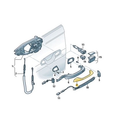 Защита ручка перед левая audi a7 c8 a8 d5 rs7 фото №1