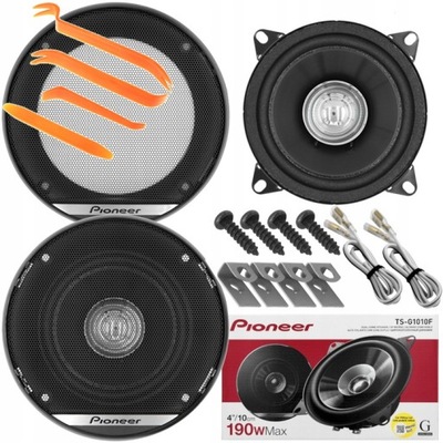 МОЩНЫЙ ДИНАМИКИ АВТОМОБИЛЬНЫЙ PIONEER TS-G1010F 100MM 10CM 190W ПОД РАДИО