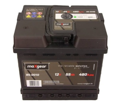 BATERÍA ROZRUCHOWY MAXGEAR 55AH 480A ALTA USO  