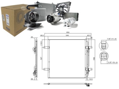 Nissens конденсатор кондиционера mercedes atego ateg фото №1