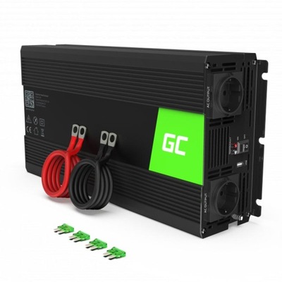 Green Cell - Przetwornica napięcia Inwerter 12V na 230V 1500W/3000W