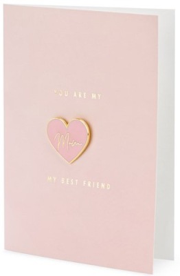 KARTKA OKOLICZNOŚCIOWA Z PINEM SERCE NA DZIEŃ MATKI DLA MAMY PREZENT