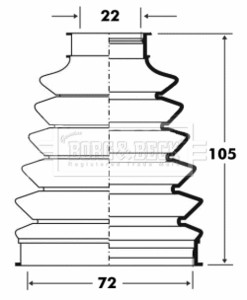 Захист шарнір комплект  peugeot 1007 fiat punto bcb6073 фото №1