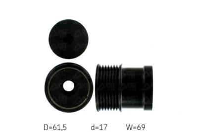 Шкив генератора ford transit 2,4tdci 00- s фото №1