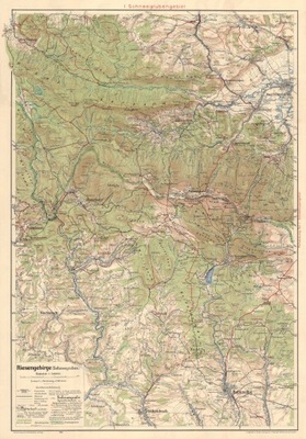Mapa Karkonosze Riesengebirge cz. I reprint 1925r