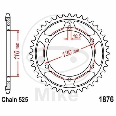 ENGRANAJE PARTE TRASERA JT 46-ZEBOW YZF-R6 600 2006-2016  