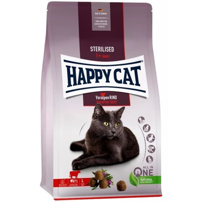 Happy Cat Sterilised Voralpen-Rind Wołowina 10kg