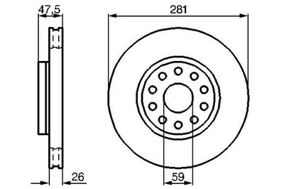 BOSCH 0 986 478 460 ДИСК ТОРМОЗНОЙ