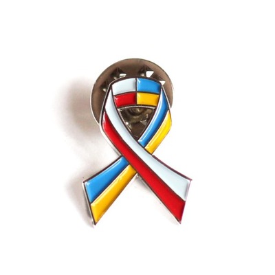 Wstęga Polska Ukraina pins pin odznaka wpinka