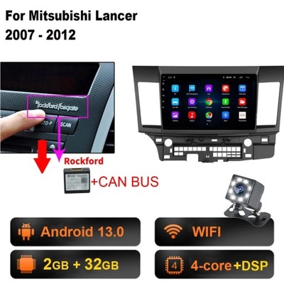 NAWIGATOR GPS ANDROID 13 PARA MITSUBISHI LANCER 2007-2012 RADIO CARPLAY  