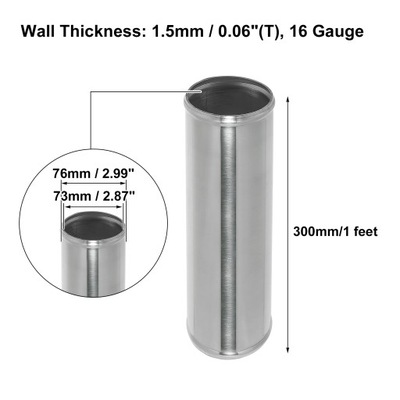 UXCELL ТРУБА ZE СПЛАВУ АЛЮМІНІЙ OD 38/45/51/63/76/89/102MM ТРУБА INTER~0866