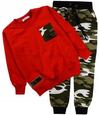 DRES KOMPLET MILITARNY MORO CZERWIEŃ 92 J42B