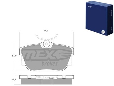 ZAPATAS DE FRENADO VW T4 96- PARTE TRASERA TOMEX BRAKES  