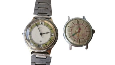 STARY ZEGAREK PASÓWKA POLJOT 17 JEWELS I WOSTOK NA BRANSOLECIE STAN DB GWR