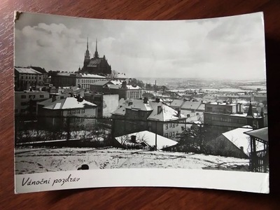 BRNO widok panorama świąteczna 1959 r.