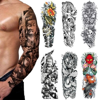 Tatuae tymczasowe na cae rami, naklejane tatua