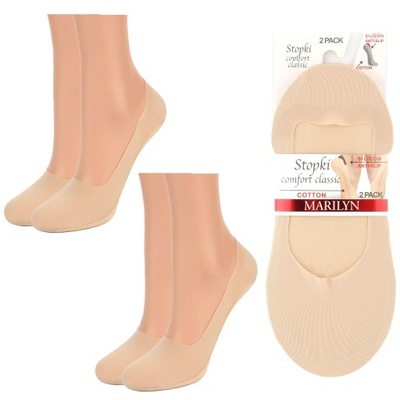 Členkové Ponožky dámske pre balerínky so silikónom Comfort Classic Marilyn 2 páry