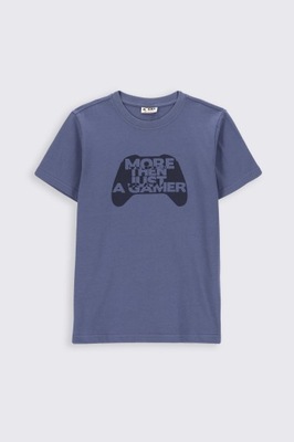 Chłopięcy T-shirt niebieski 116 Mokida