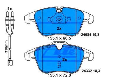 ATE PADS BRAKE PEUGEOT FRONT 508 1,6-2,2 HDI 10- - milautoparts-fr.ukrlive.com