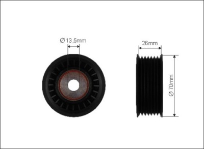 CAFFARO 489-99 РОЛИК НАПРАВЛЯЮЧА RENAULT 