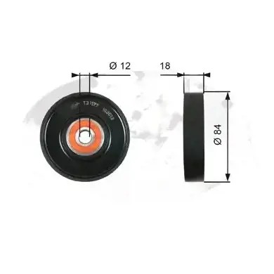 Ролик натяжителя ремень клиновой t39177 gates фото №1