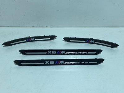 Bmw x6m competition f96 g06 накладки порогові m led підсвічувані комплект фото №1