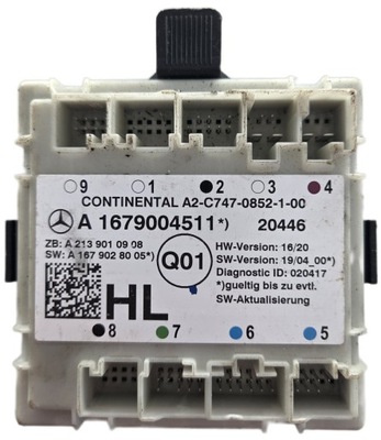 Модуль двері mercedes a1679004511 фото №1