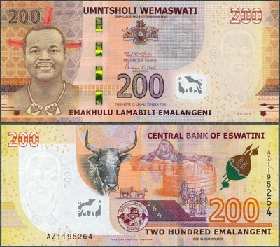 Eswatini (d. Suazi) - 200 emalangeni 2023 * W54 * nowa nazwa kraju