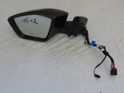 Octavia iv 4 зеркало левая lf9r мёртвая зона 15 + 2 pin фото №1