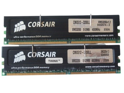 Pamięć DDR 1GB 400MHz PC3200 Corsair XMS 2x 512MB