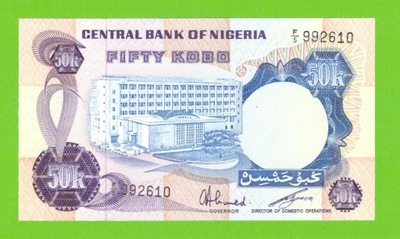 NIGERIA 50 KOBO 1973/1978 P-14f UNC