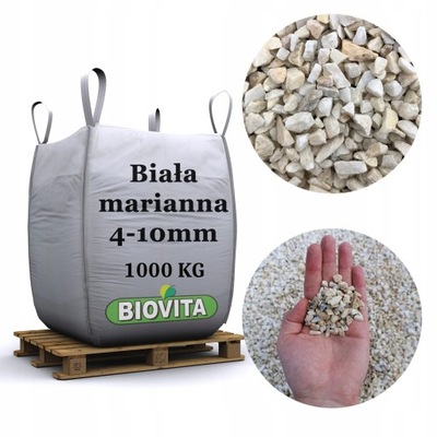 Grys Biała Marianna 8-16mm Kamień ogrodowy biały 1000 kg Tona