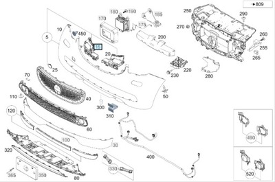 Напрямна бампера перед правий smart forfour w453 фото №1
