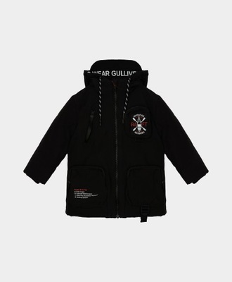 Czarna kurtka Gulliver dla chłopców 110 cm
