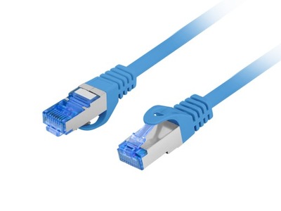 Patchcord S/FTP 6a Lanberg RJ45 / RJ45 0,25 m niebieski