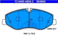 ATE ZAPATAS DE FRENADO PARTE DELANTERA MERCEDES VITO W447 14- MERCEDES MARCO  