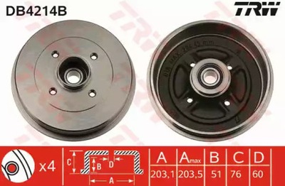 2XBEBEN DE FRENADO RENAULT DACIA TRW  