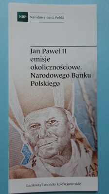 JAN PAWEŁ II EMISJE NBP-folder, stan I