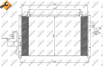 КОНДЕНСАТОР КОНДИЦИОНЕРА DAEWOO REZZO 00- NRF35425