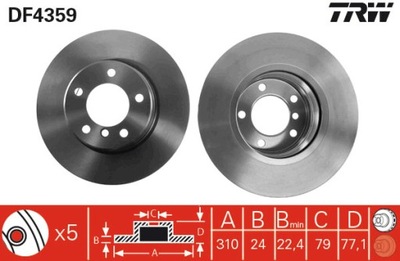 DISCO DE FRENADO DF4359  